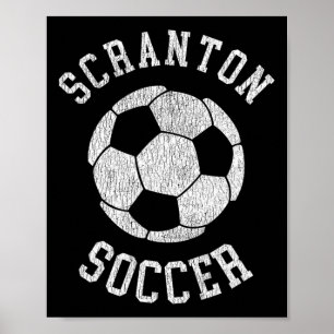 Póster Scranton Fútbol Retro Afligido Años 90 Antiguo 