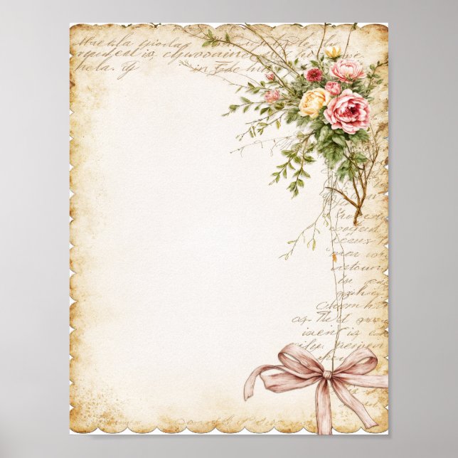 Póster Scrapbook & Junk Journal Paper Digital Download (Frente)