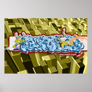 Póster Scream (grafiti Style, SUPER_SHMOOVE)