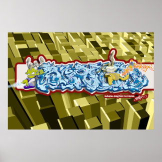 Póster Scream (grafiti Style, SUPER_SHMOOVE)