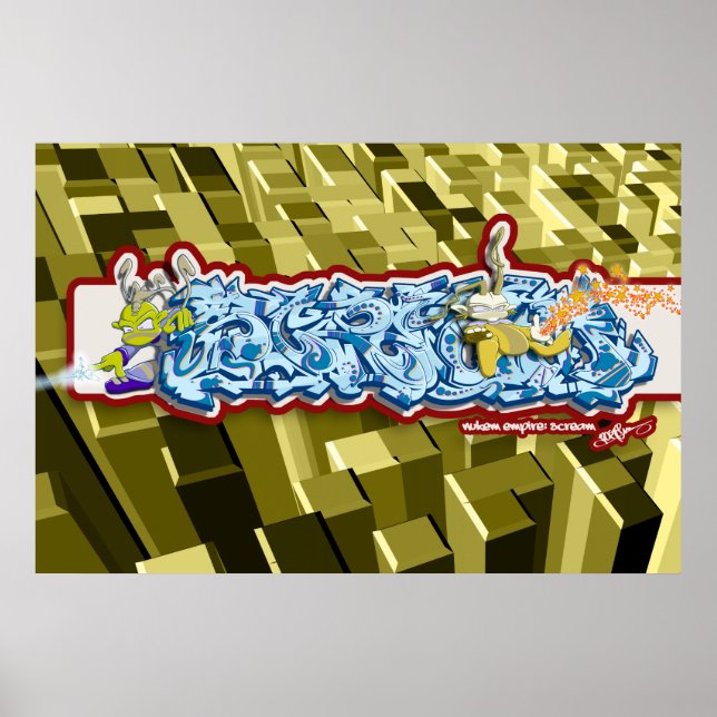 Póster Scream (grafiti Style, SUPER_SHMOOVE) (Frente)