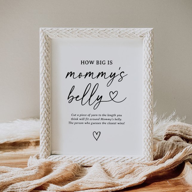 Póster Script Baby Shower Qué grande es el Rótulo Belly d (Subido por el creador)