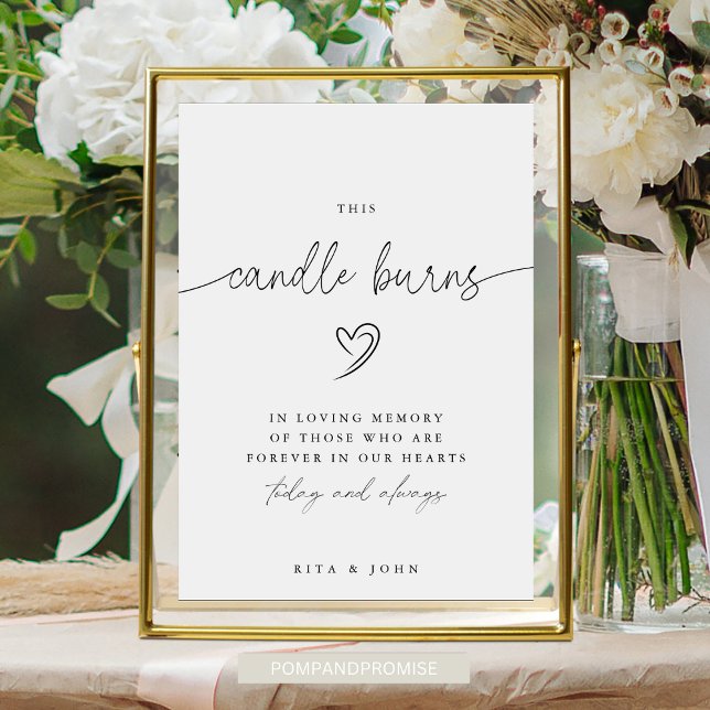 Póster Script de caligrafía Esta Vela quema Rótulo Boda (Subido por el creador)