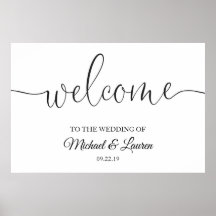 Script de entrada de Poster de signo de bienvenida