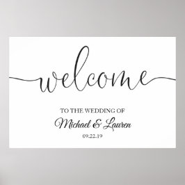 Póster Script de entrada de Poster de signo de bienvenida