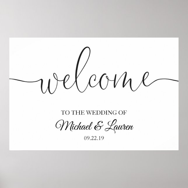 Póster Script de entrada de Poster de signo de bienvenida (Frente)