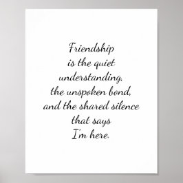 Póster Script Lettering Friendship Quote Art Poster