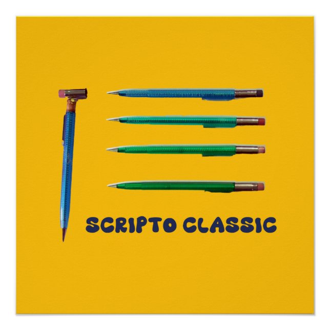 Póster Scripto Classic Mechanical Pencil (Anverso)