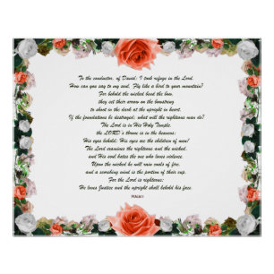 Póster Scripture, Psalm 11, Botanic