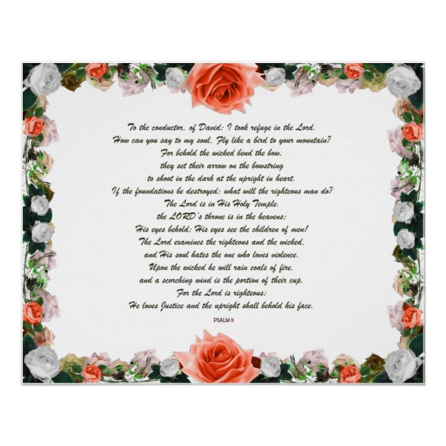 Póster Scripture, Psalm 11, Botanic (Anverso)