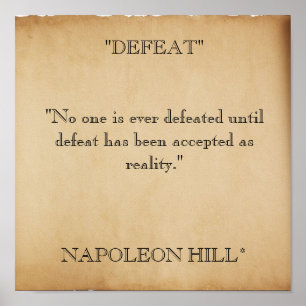 Póster scroll-stock2, "DERROTA""Nadie es derrotado nunca.