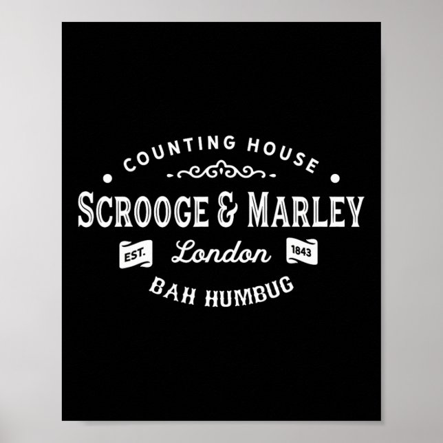 Póster Scrooge y Marley Counting House Navidades Carol (Frente)