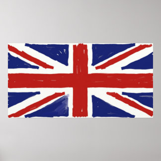 Póster Scruffy Union Jack