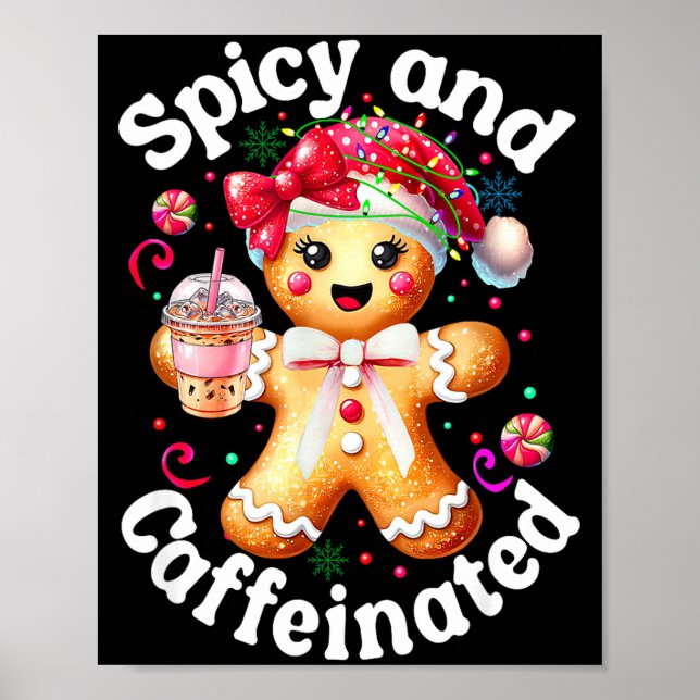 Póster Scy And Caffeinated Coffee Cute Gingerbread Christ (Frente)