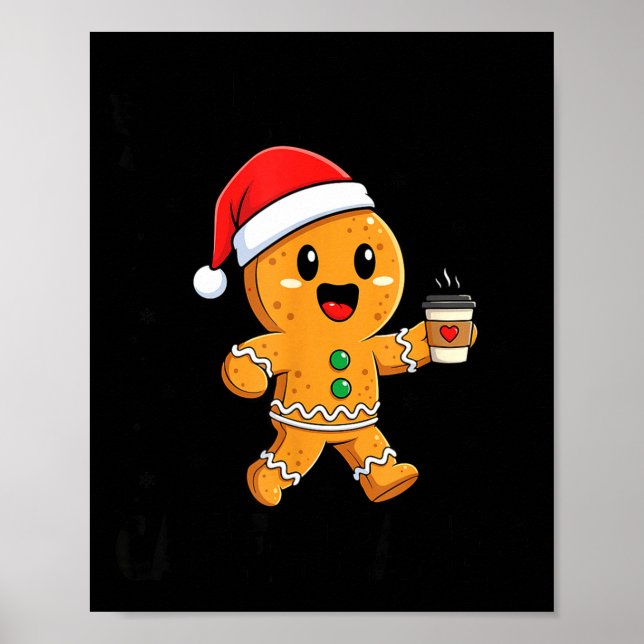 Póster Scy And Caffeinated Coffee Men Women Gingerbread C (Frente)