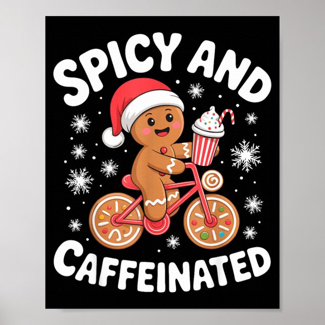 Póster Scy And Caffeinated Gingerbread Funny Coffee Chris (Frente)