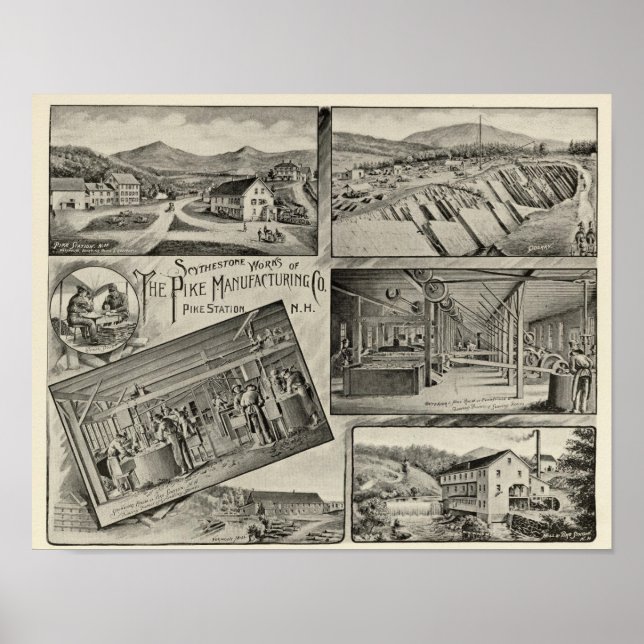 Póster Scythestone works, Pike Manufacturing Co (Frente)