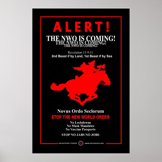 Póster Se acerca el nuevo orden mundial (Frente)