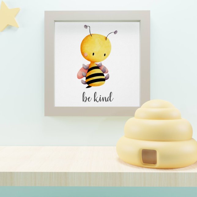 Póster Sé Amable Amarillo y Rosa Abeja Kids Nursery (Subido por el creador)