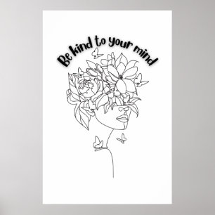 Póster Sé Amable Con Tu Mente