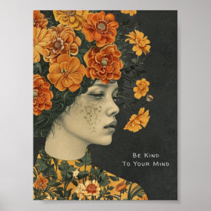 Póster Sé amable con tu mente