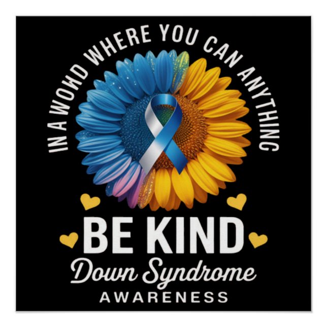 Póster Sé Amable Conciencia del Síndrome de Down (Anverso)