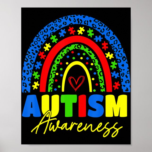 Póster Sé amable de autismo Concienciación sobre mujeres  (Frente)