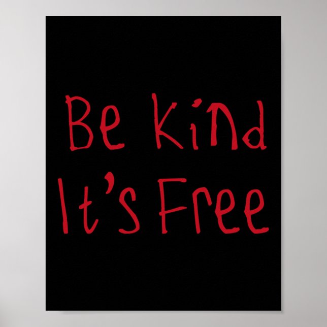 Póster Sé amable, es Pegatina libre (Frente)