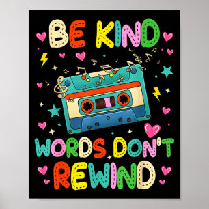 Póster Sé amable palabras no rebobinar amantes de la músi