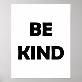 Póster Sé amable y brillante | Palabras motivacionales