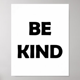 Póster Sé amable y brillante   Palabras motivacionales
