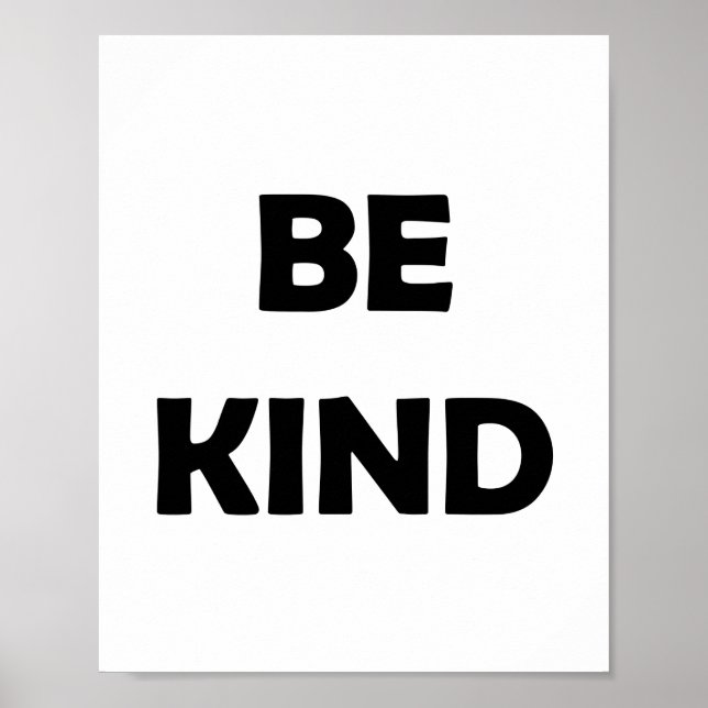 Póster Sé amable y brillante | Palabras motivacionales (Frente)