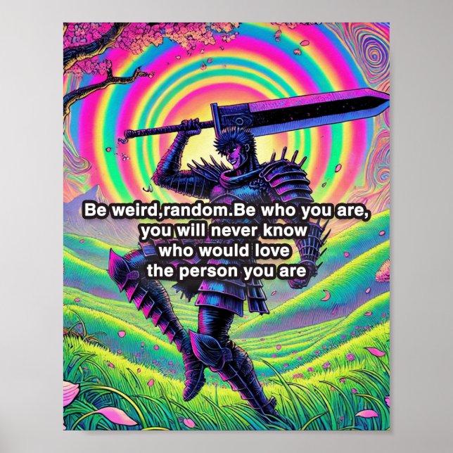 Póster "Sé atrevido, sé tú" Papel poster mate de alta cal (Frente)