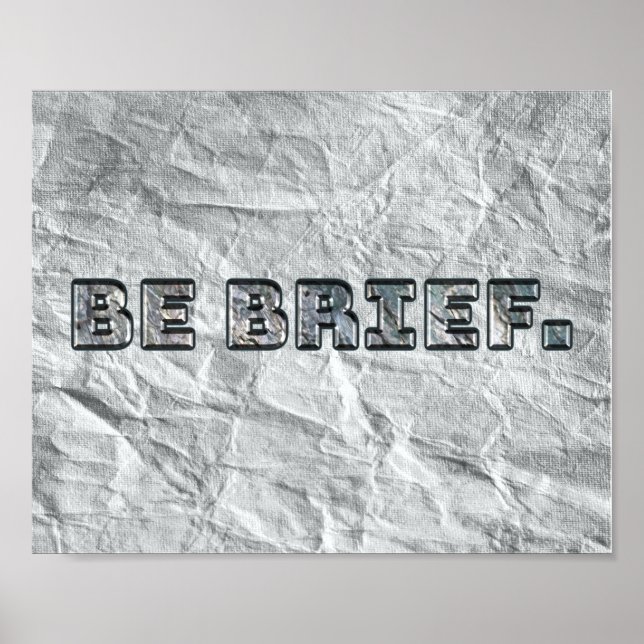 Póster Sé Breve. (Frente)