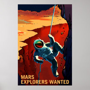 Póster Se busca a exploradores de la NASA / MARS /