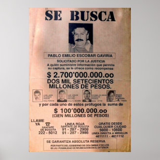 PÓSTER SE BUSCA ESCOBAR 1