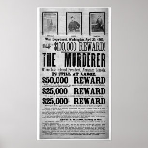Póster Se busca Poster al asesinato de Lincoln