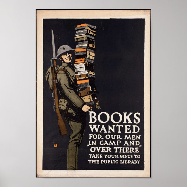 Póster Se busca Poster de libros antiguos (Frente)