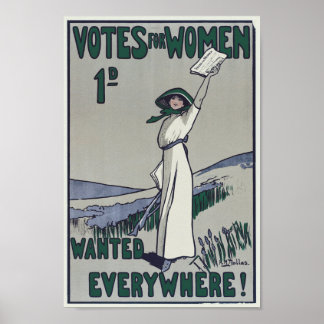 Póster Se buscan votos para mujeres