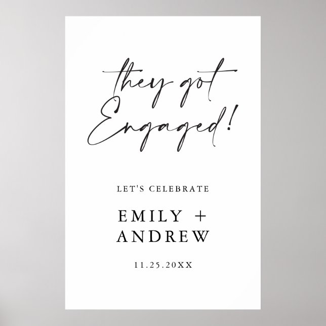 Póster ¡Se comprometieron! Poster de bienvenida de la Par (Frente)