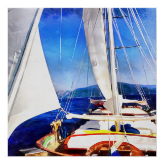 Póster Se Creó Tierra Para Que Los Barcos Visitaran Arte 