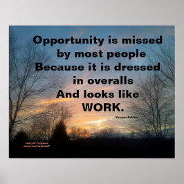 PÓSTER SE DESAPARECE LA OPORTUNIDAD DE THOMAS EDISON PERS