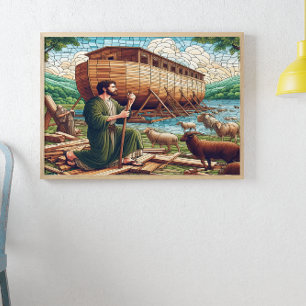 Póster Se desenvuelve la llamada de la divina arca de Noé