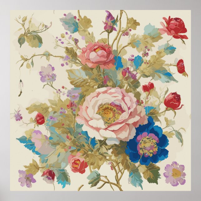 Póster ¡Se despliega un magnífico jardín de rosas! (Frente)