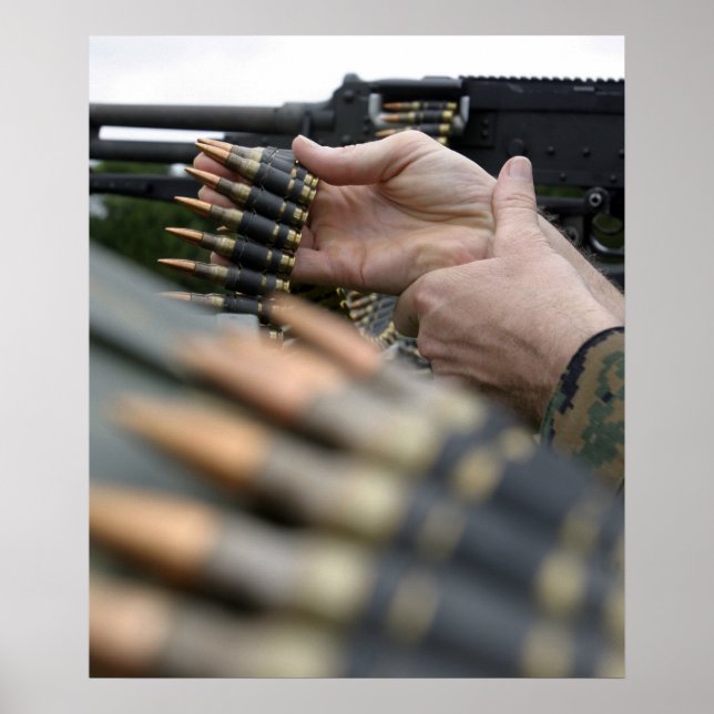 Póster Se dispararon más de 3.000 disparos desde M-240G (Frente)