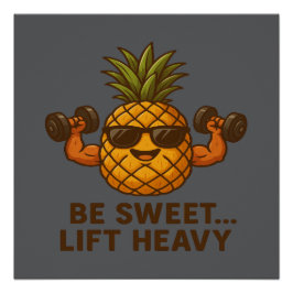 Póster Sé Dulce Levanta Pesado Piña Gimnasio Fitness Dive