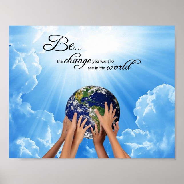 Póster Sé el cambio - Gandhi (Frente)