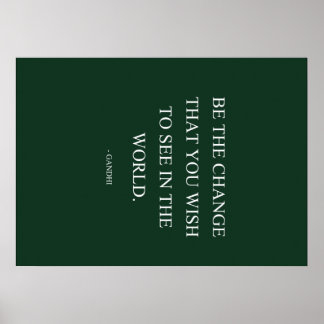 Póster Sé el verde del cambio