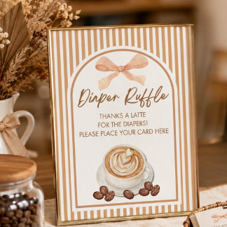 Póster Se está preparando café para el bebé Diaper Ruffle