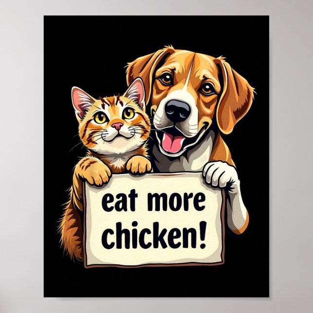 Póster Se están comiendo a los perros que los gatos comen (Frente)